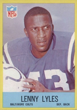 1967 Philadelphia Lenny Lyles #19 Football Card