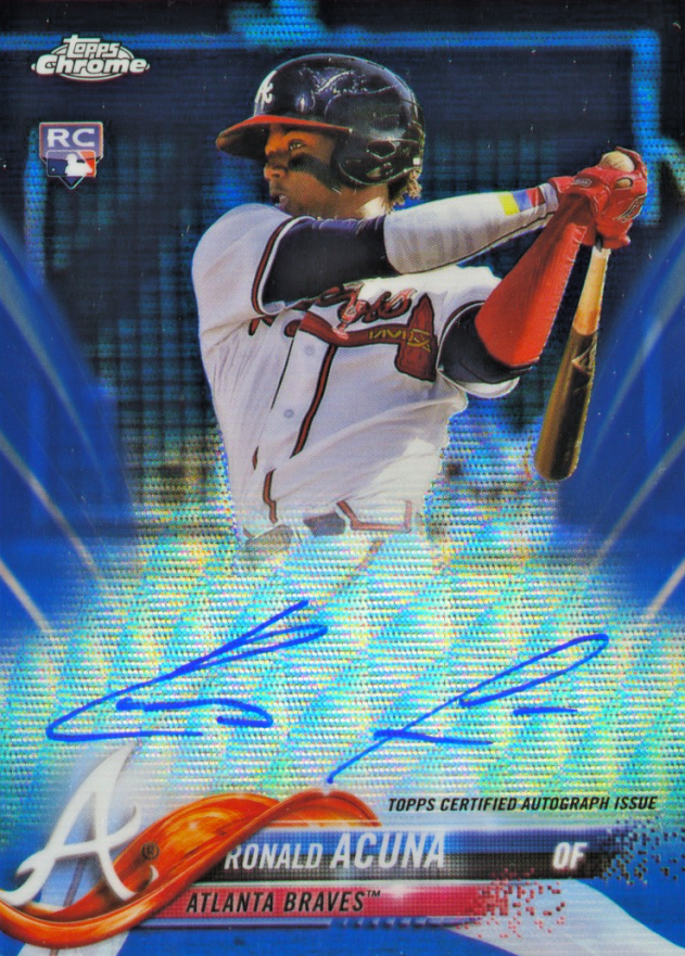 2018 Topps Chrome Rookie Autograph Ronald Acuna Jr. #RA-RA Baseball Card