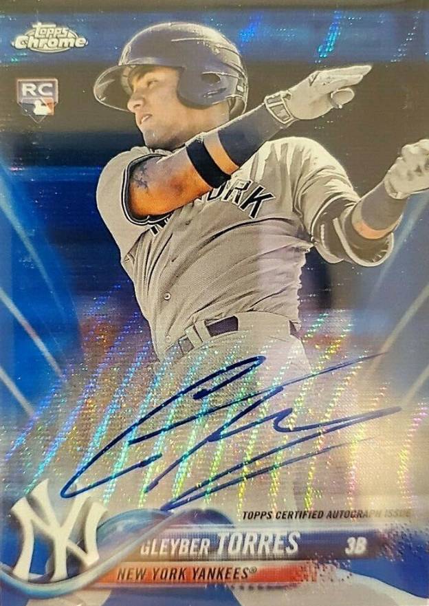 2018 Topps Chrome Rookie Autograph Gleyber Torres #RA-GT Baseball Card