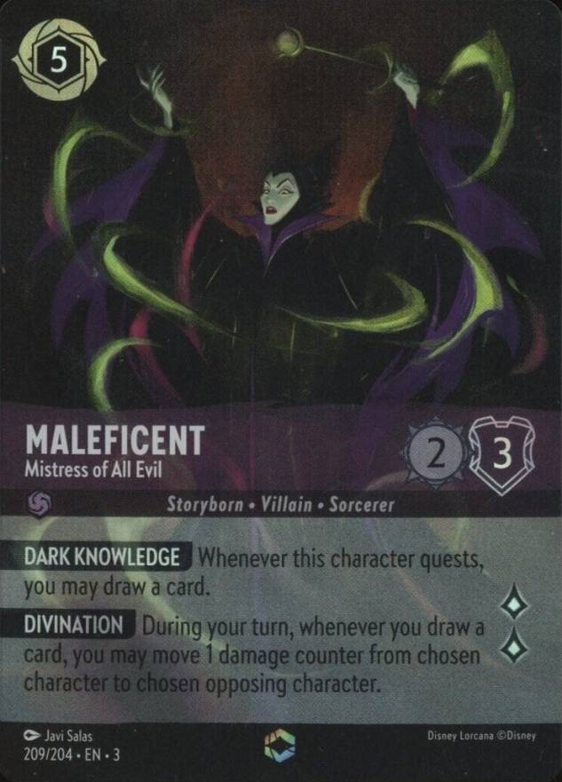 2024 Disney Lorcana EN 3-Into the Inklands Maleficent - Mistress of All Evil #209 Non-Sports Card