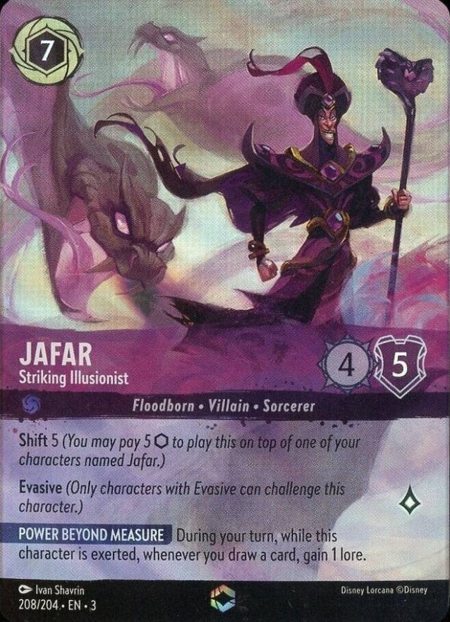 2024 Disney Lorcana EN 3-Into the Inklands Jafar - Striking Illusionist #208 Non-Sports Card