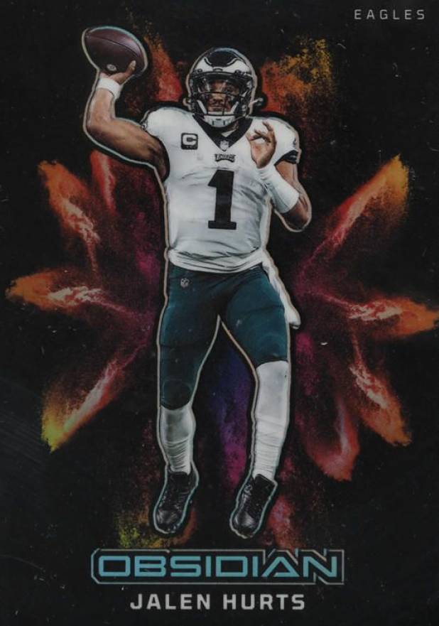 2023 Panini Obsidian Black Color Blast Jalen Hurts #23 Football Card