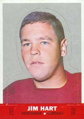 1968 Topps Stand-Ups Jim Hart # Football Card