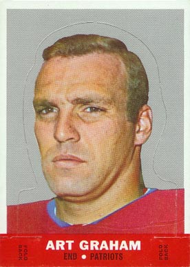 1968 Topps Stand-Ups Art Graham # Football Card