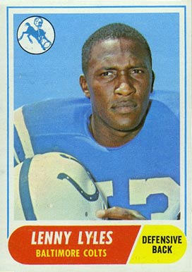 1968 Topps Lenny Lyles #213 Football Card