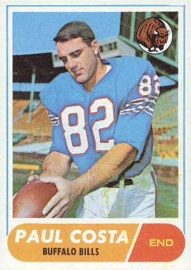 1968 Topps Paul Costa #175 Football Card