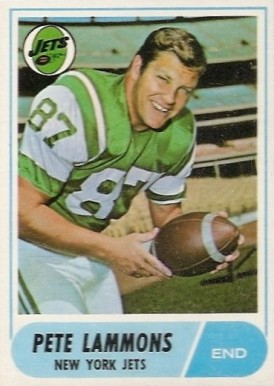 1968 Topps Pete Lammons #143 Football Card