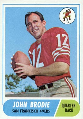 1968 Topps John Brodie #139 Football Card