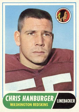 1968 Topps Chris Hanburger #62 Football Card