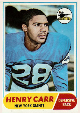 1968 Topps Henry Carr #57 Football Card