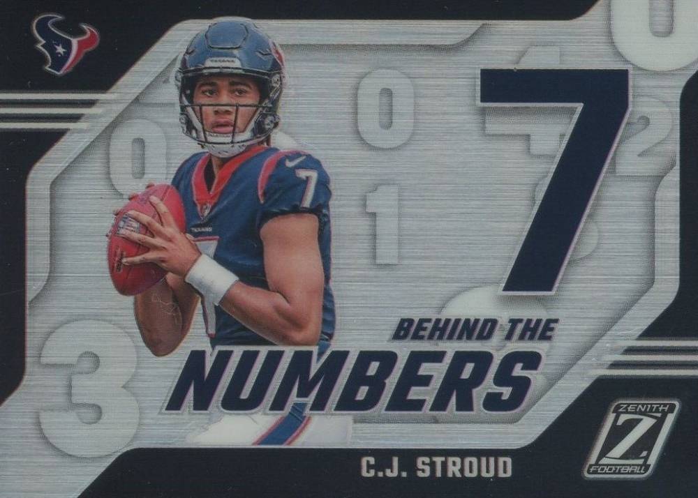 2023 Panini Zenith Behind the Numbers CJ Stroud #5 Football Card