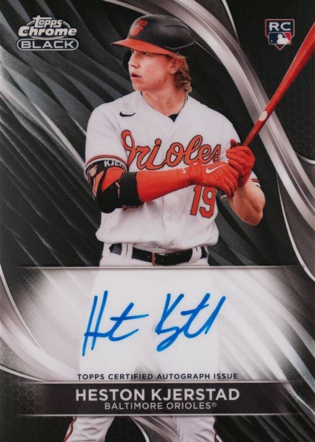 2024 Topps Chrome Black Autographs Heston Kjerstad #HKJ Baseball Card