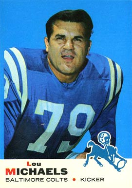 1969 Topps Lou Michaels #116 Football Card