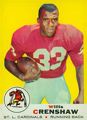 1969 Topps Willis Crenshaw #21 Football Card