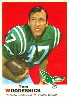 1969 Topps Tom Woodeshick #198 Football Card