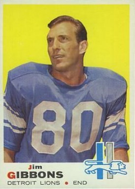 1969 Topps Jim Gibbons #189 Football Card