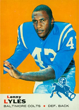 1969 Topps Lenny Lyles #72 Football Card