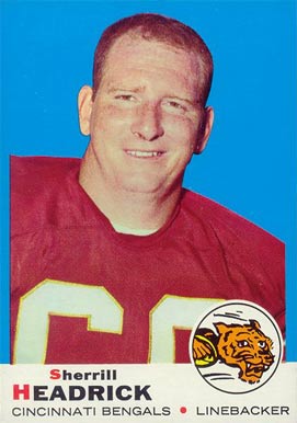 1969 Topps Sherrill Headrick #9 Football Card