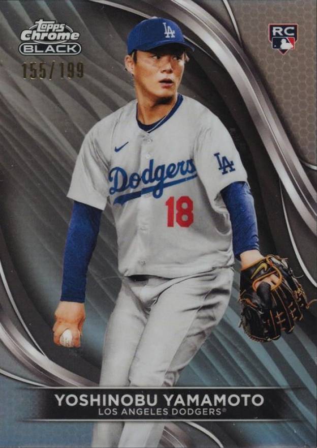 2024 Topps Chrome Black Yoshinobu Yamamoto #18 Baseball Card