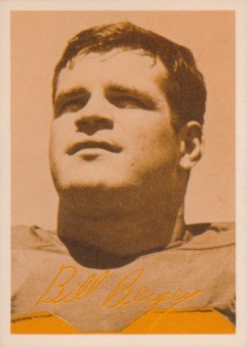 1969 Tresler Comet Bengals Bill Bergey # Football Card