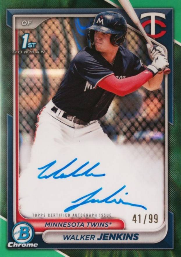 2024 Bowman Chrome Prospect Autographs Walker Jenkins #CPAWJ Baseball Card