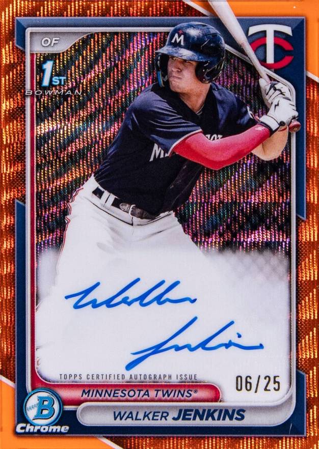 2024 Bowman Chrome Prospect Autographs Walker Jenkins #CPAWJ Baseball Card