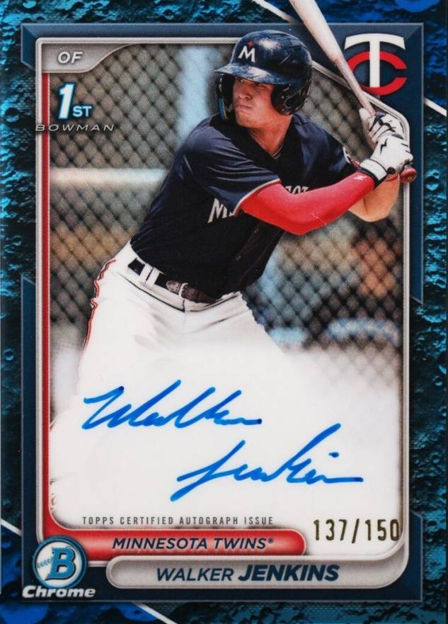 2024 Bowman Chrome Prospect Autographs Walker Jenkins #CPAWJ Baseball Card