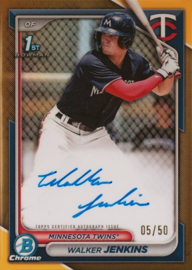 2024 Bowman Chrome Prospect Autographs Walker Jenkins #CPAWJ Baseball Card