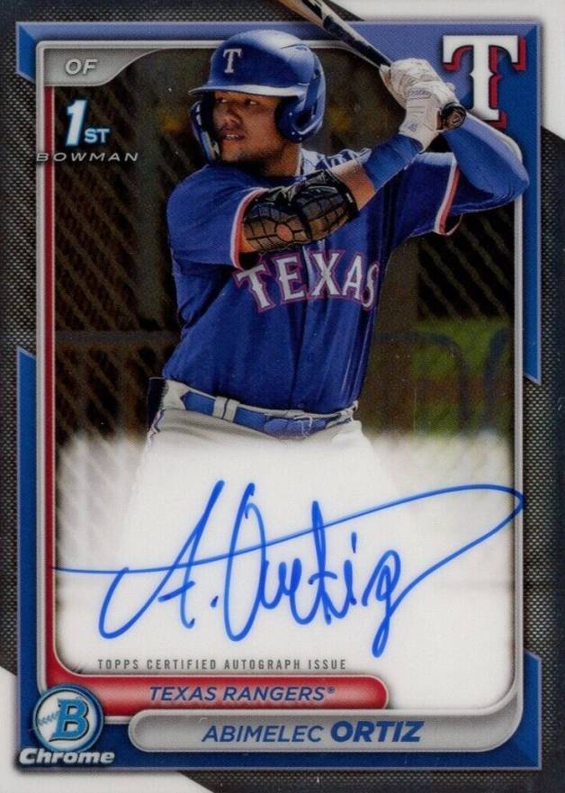 2024 Bowman Chrome Prospect Autographs Abimelec Ortiz #CPAAO Baseball Card