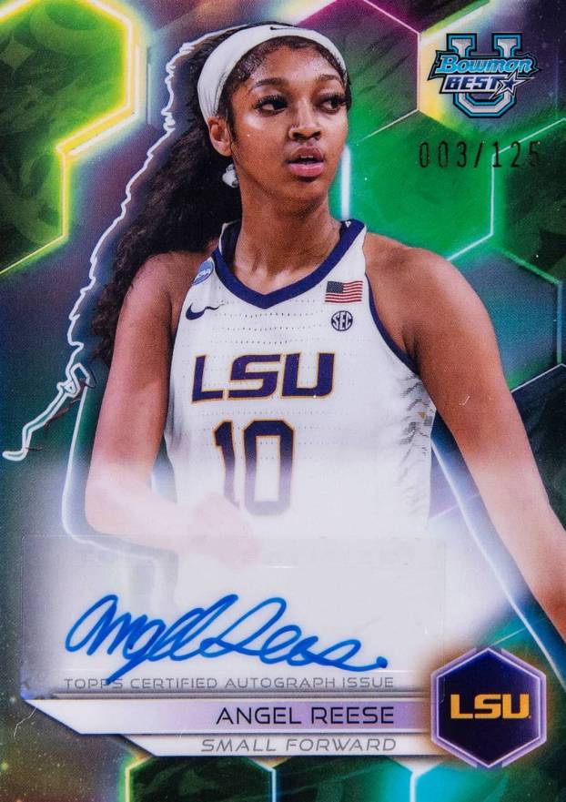 2023 Bowman University Best Best of 2023 Autographs Angel Reese #B23AR Basketball Card