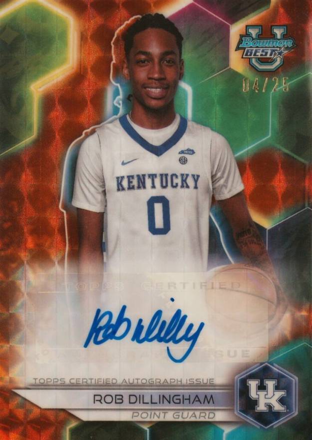 2023 Bowman University Best Best of 2023 Autographs Rob Dillingham #B23RD Basketball Card