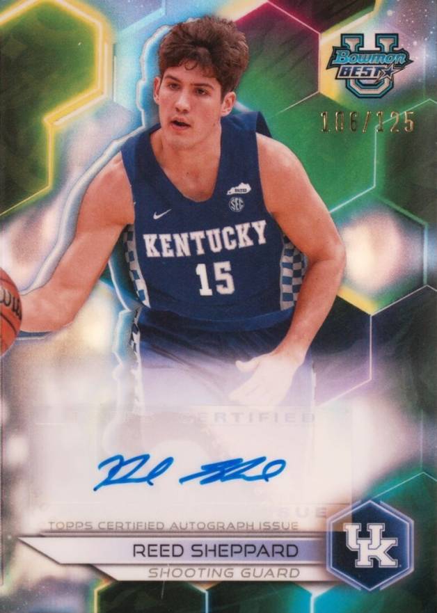 2023 Bowman University Best Best of 2023 Autographs Reed Sheppard #B23RS Basketball Card