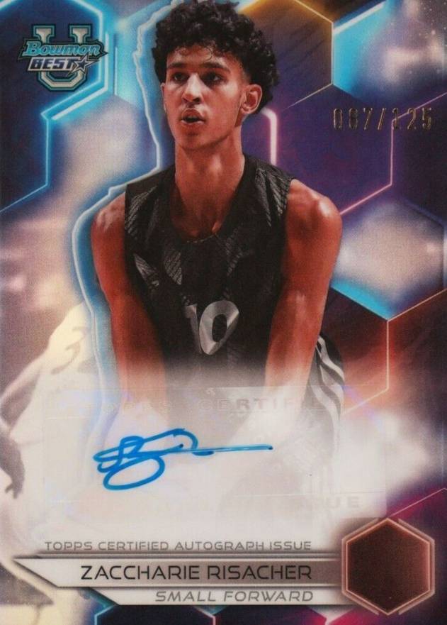 2023 Bowman University Best Best of 2023 Autographs Zaccharie Risacher #B23ZR Basketball Card