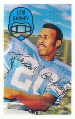 1970 Kellogg's Lem Barney #37 Football Card