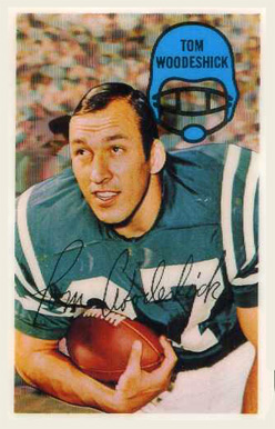 1970 Kellogg's Tom Woodeshick #30 Football Card