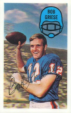 1970 Kellogg's Bob Griese #17 Football Card