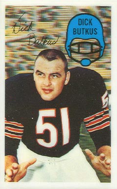 1970 Kellogg's Dick Butkus #10 Football Card