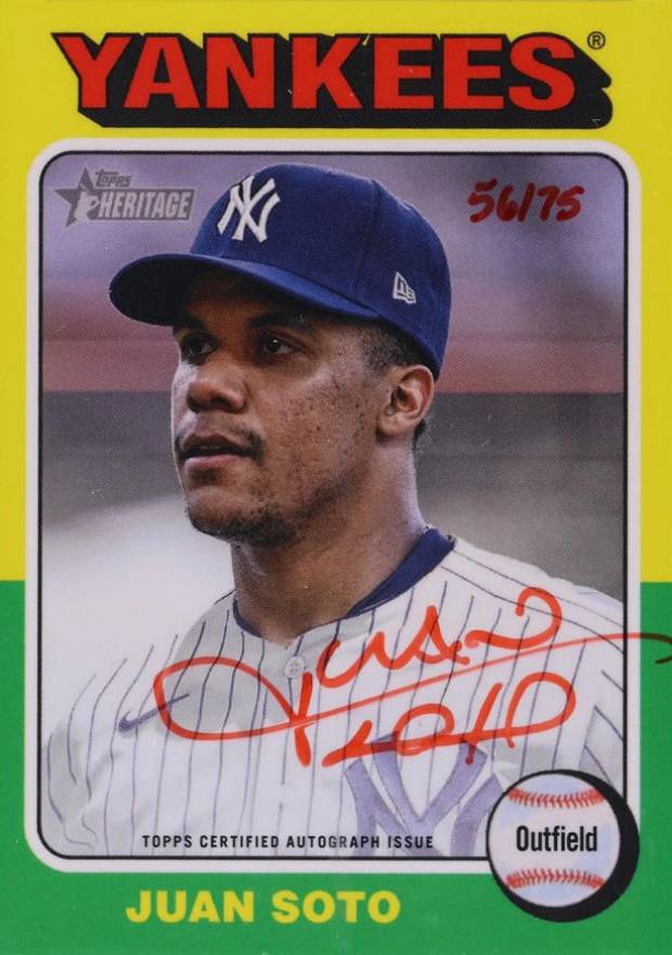 2024 Topps Heritage Real One Autographs Juan Soto #ROAJJS Baseball Card