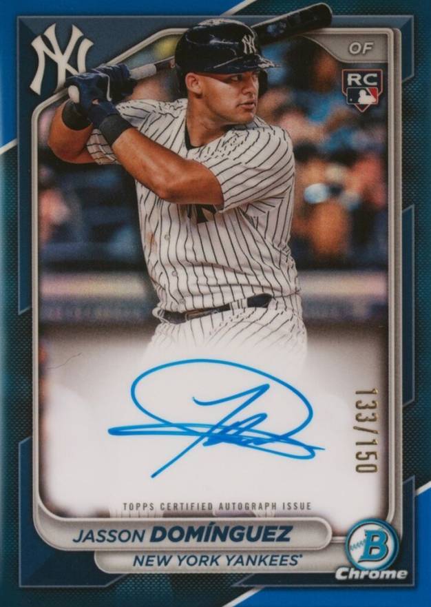 2024 Bowman Chrome Rookie Autographs Jasson Dominguez #CRAJD Baseball Card