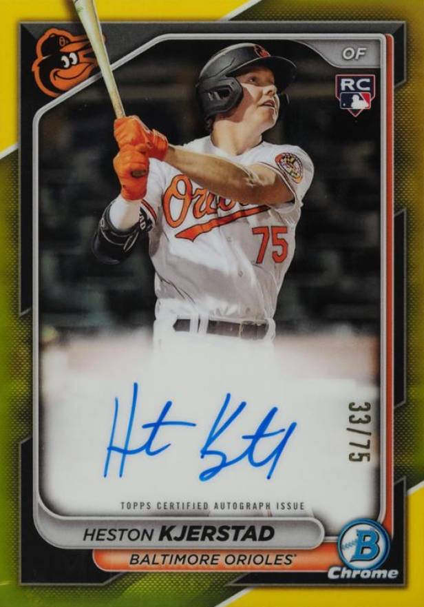 2024 Bowman Chrome Rookie Autographs Heston Kjerstad #CRAHK Baseball Card