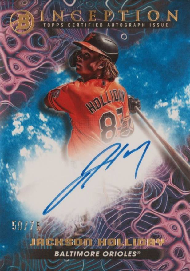 2023 Bowman Inception Primordial Prospects Autographs Jackson Holliday #PPAJH Baseball Card