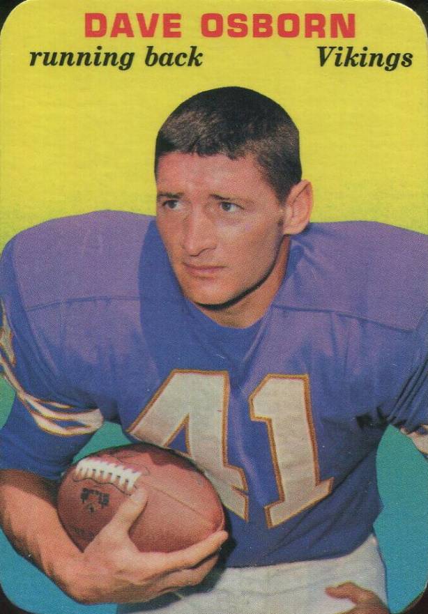 1970 Topps Super Glossy Dave Osborn #13 Football Card