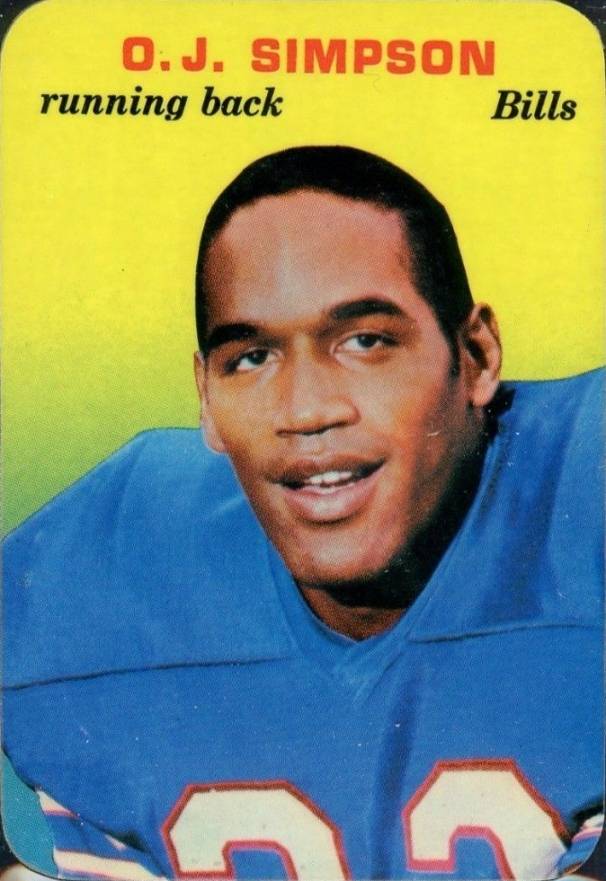 1970 Topps Super Glossy O.J. Simpson #22 Football Card