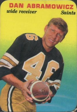 1970 Topps Super Glossy Dan Abramowicz #14 Football Card