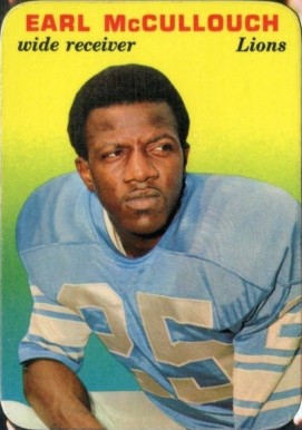 1970 Topps Super Glossy Earl McCullouch #8 Football Card