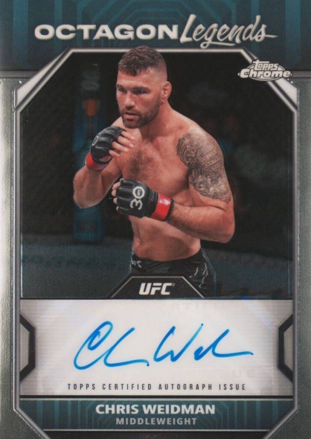 2024 Topps Chrome UFC Octagon Legends Autographs Chris Weidman #OLACWE Other Sports Card