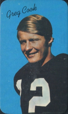 1970 Topps Super Greg Cook #10 Football Card