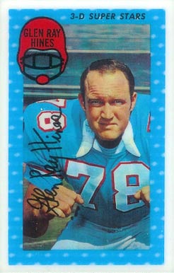 1971 Kellogg's Glen Ray Hines #27 Football Card