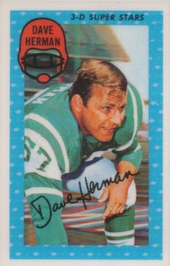 1971 Kellogg's Dave Herman #11 Football Card