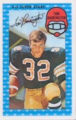 1971 Kellogg's Tom Barrington #1 Football Card